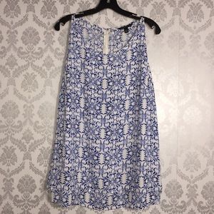 NWT Women’s 1X Zac & Rachel blue/ white tank top